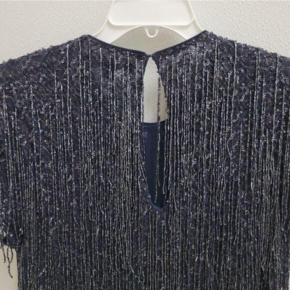 Emily Shalant Sequin Fringe Top Large - Picture 6 of 10